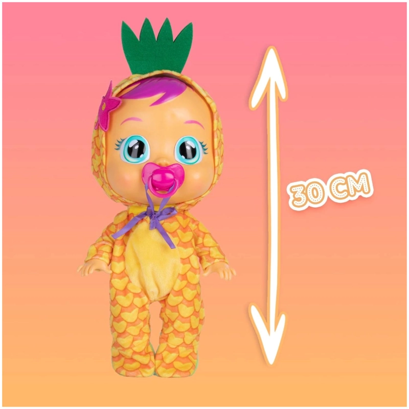 JUGUETE MUÑECA TOTAL CLICK AMARILLO BEBE LLORON PIA 30 CM CRY BABYS - 2