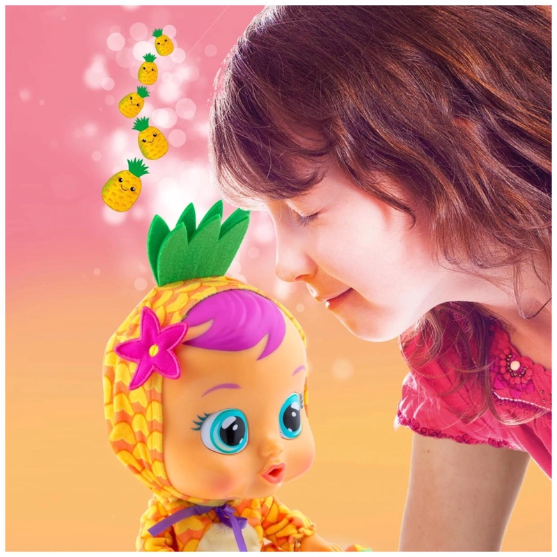 JUGUETE MUÑECA TOTAL CLICK AMARILLO BEBE LLORON PIA 30 CM CRY BABYS - 3