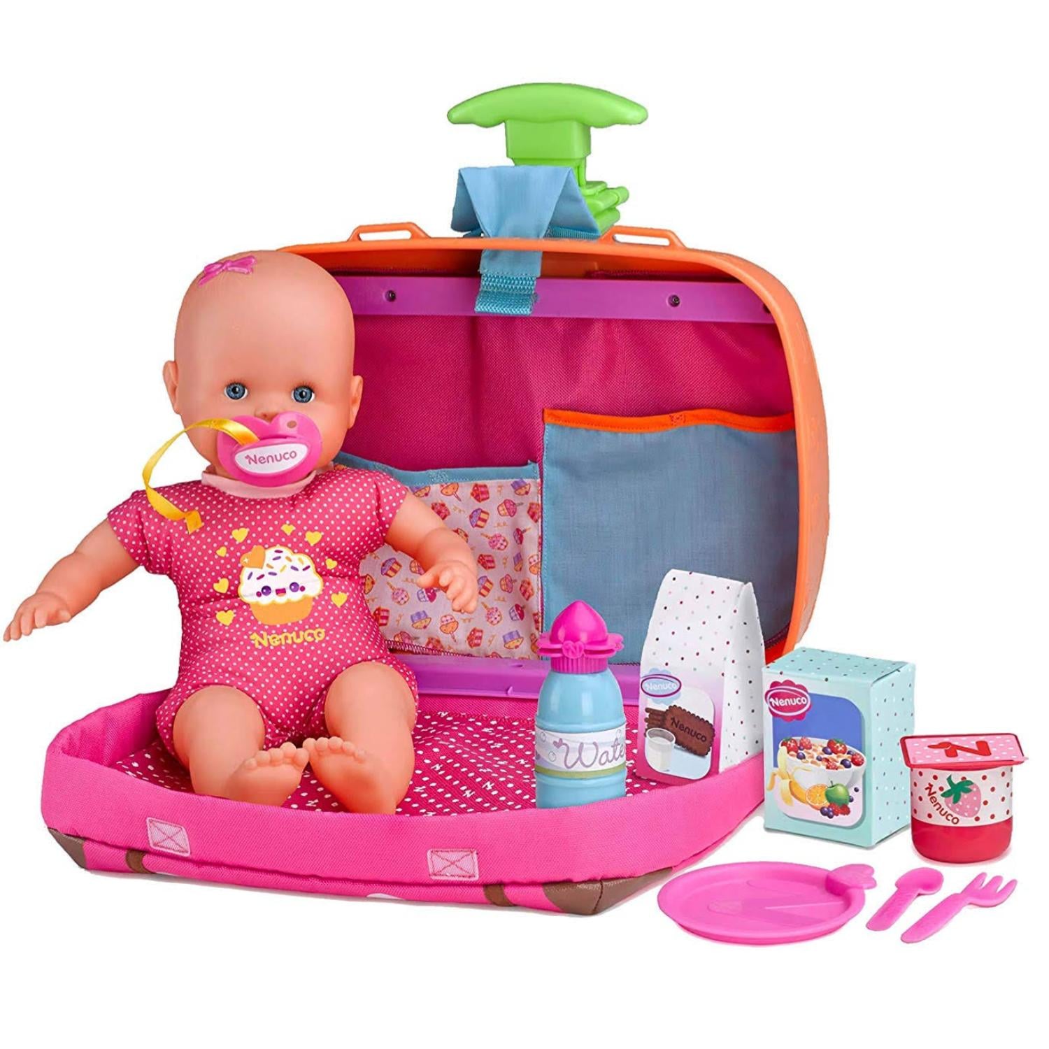 JUGUETE MUÑECA TOTAL CLICK ROSADO MALETIN Y ACCESORIOS NENUCO - 1