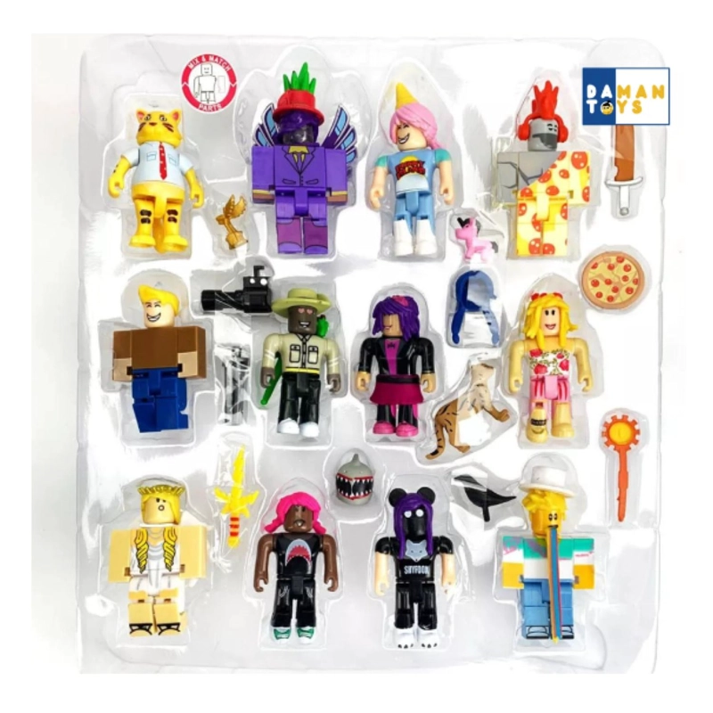 JUGUETE TOTAL CLICK SET 12 FIGURAS ROBLOX 7 CM SERIE 2 PIZZA ACCESORIOS - 4