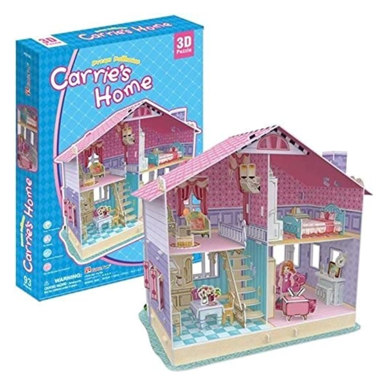 JUGUETE TOTAL CLICK CASA DE MUÑECAS ARMABLE PUZZLE 3D 93 PIEZAS - 4