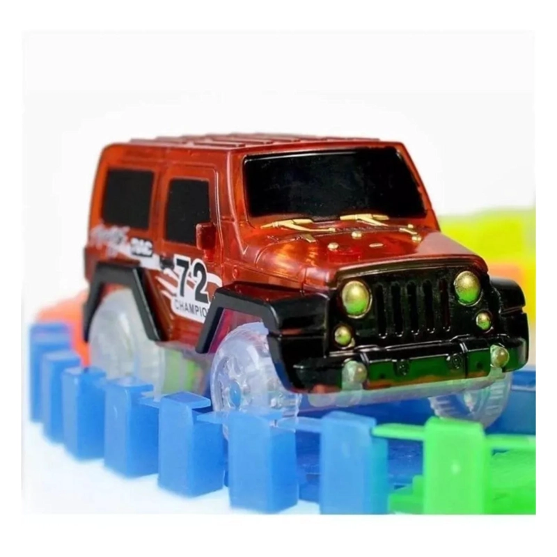 JUGUETE PISTA AUTOS TOTAL CLICK MÁGICA LUMINOSA 128 PIEZAS COLORES - 2