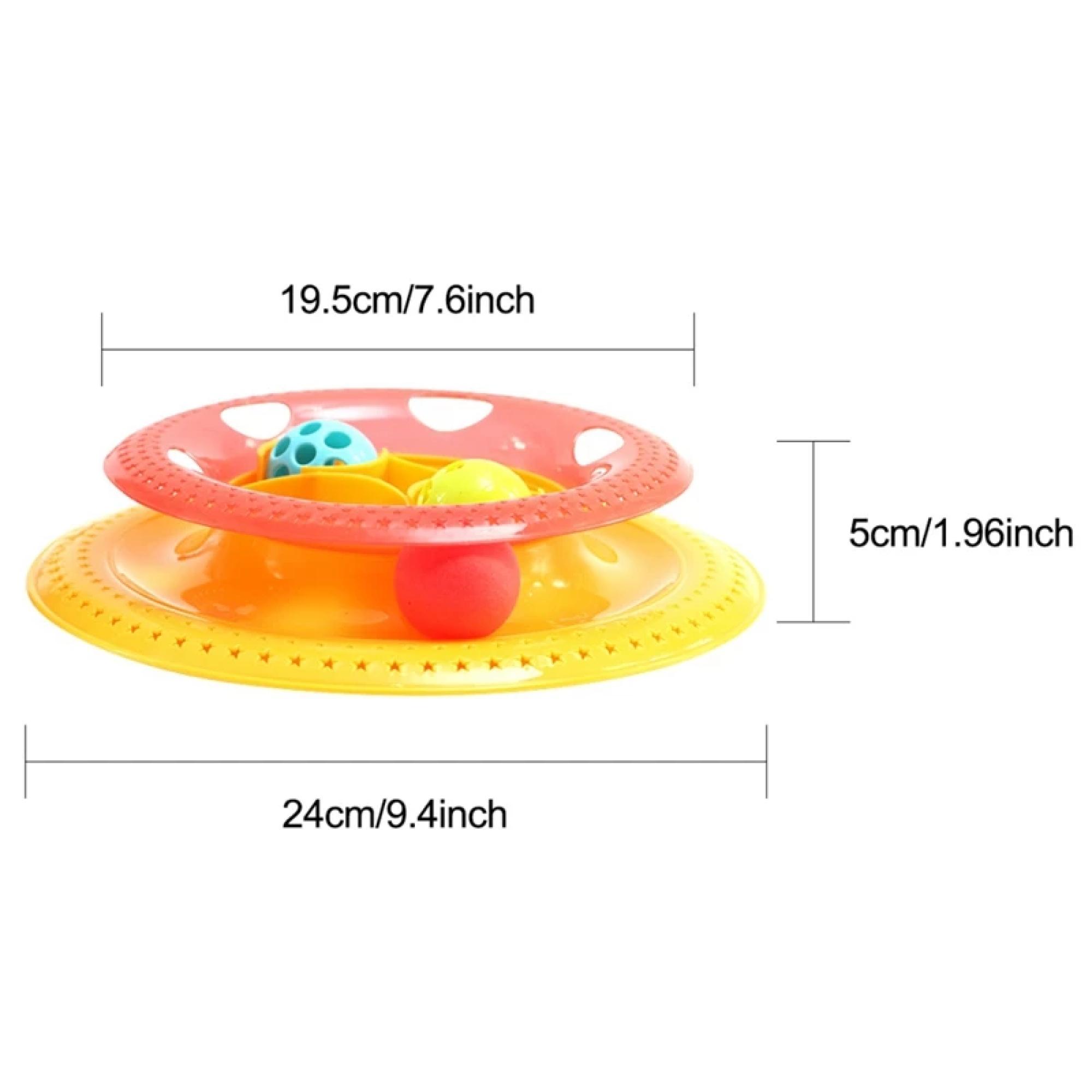 PLATO TAZON DE COMIDA PARA GATOS ANTIANSIEDAD CON PELOTAS - 3