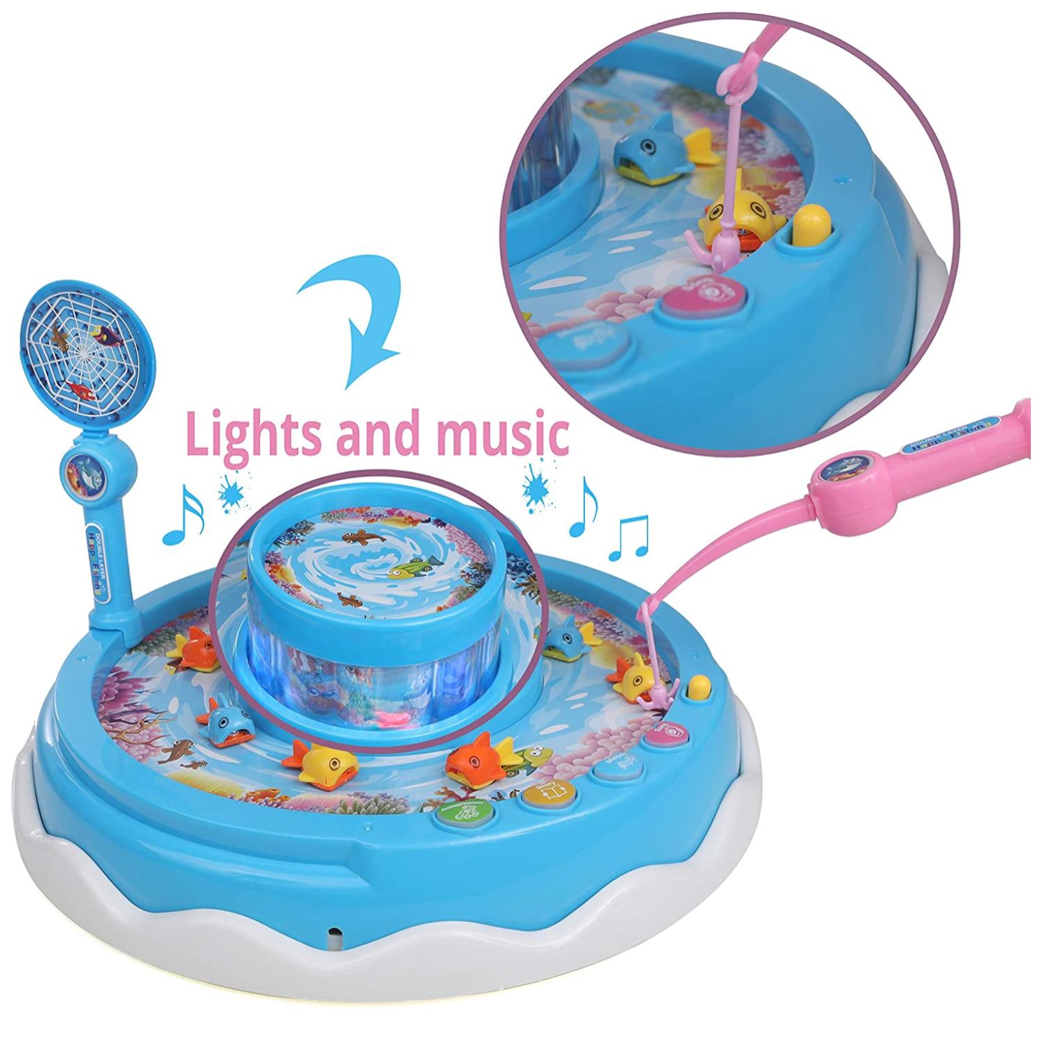 JUGUETE MESA TOTAL CLICK PESCA GIRATORIA CON LUCES Y SONIDO INFANTIL - 3