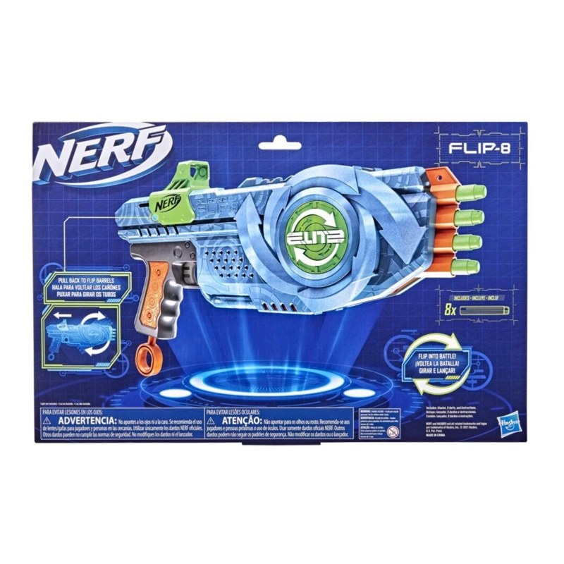 JUGUETE TOTAL CLICK NERF ELITE 2.0 FLIPSHOTS FLIP-8 8 DARDOS HASBRO - 4