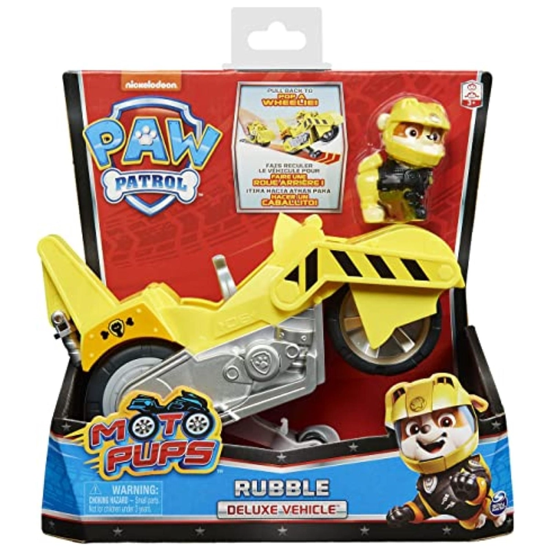 JUGUETE RUBBLE MOTO AMARILLA FRICCION PAW PATROL NICKELODEON - 4