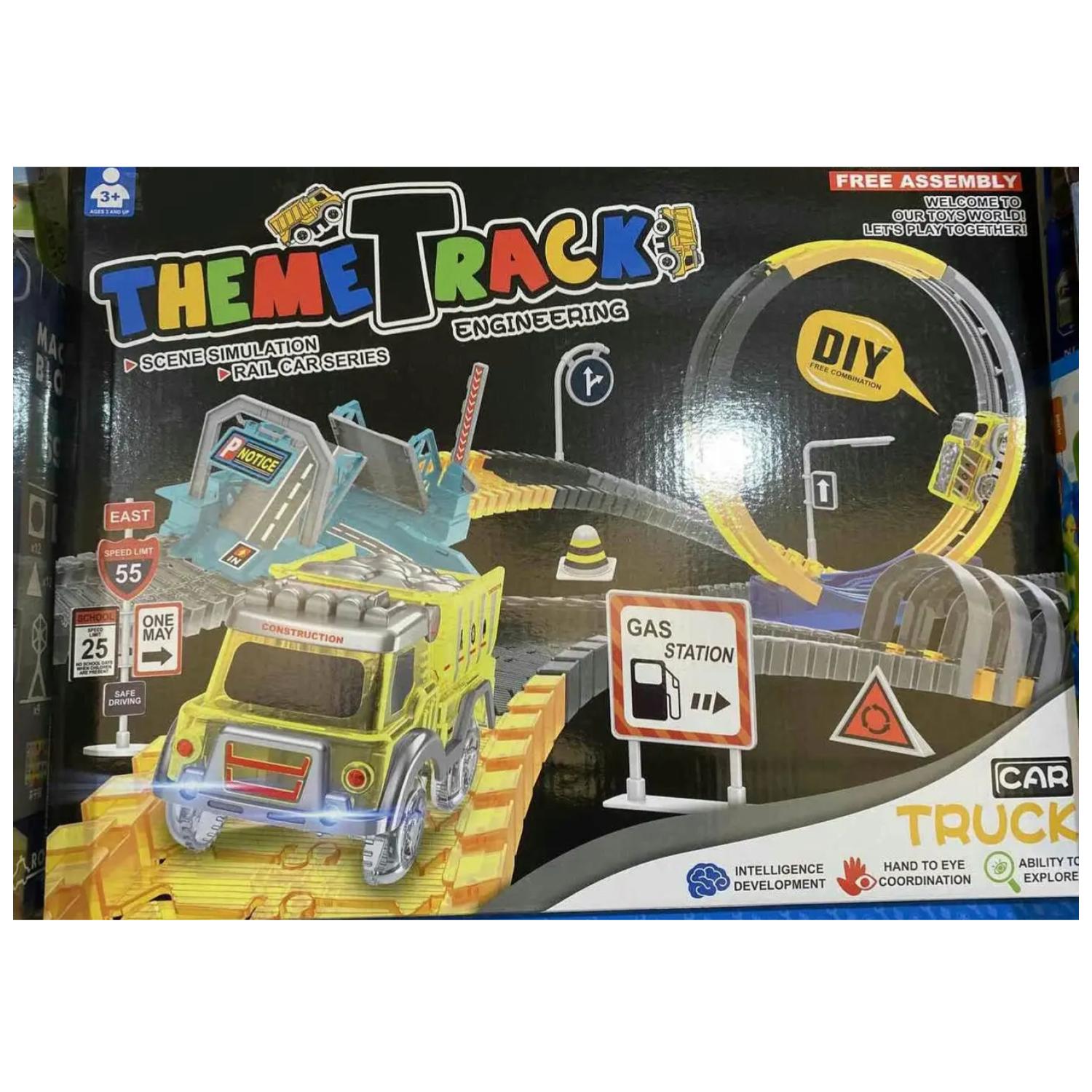 JUGUETE TOTAL CLICK PISTA DE CAMION CON GIRO 360° 165 PIEZAS INFANTIL - 2