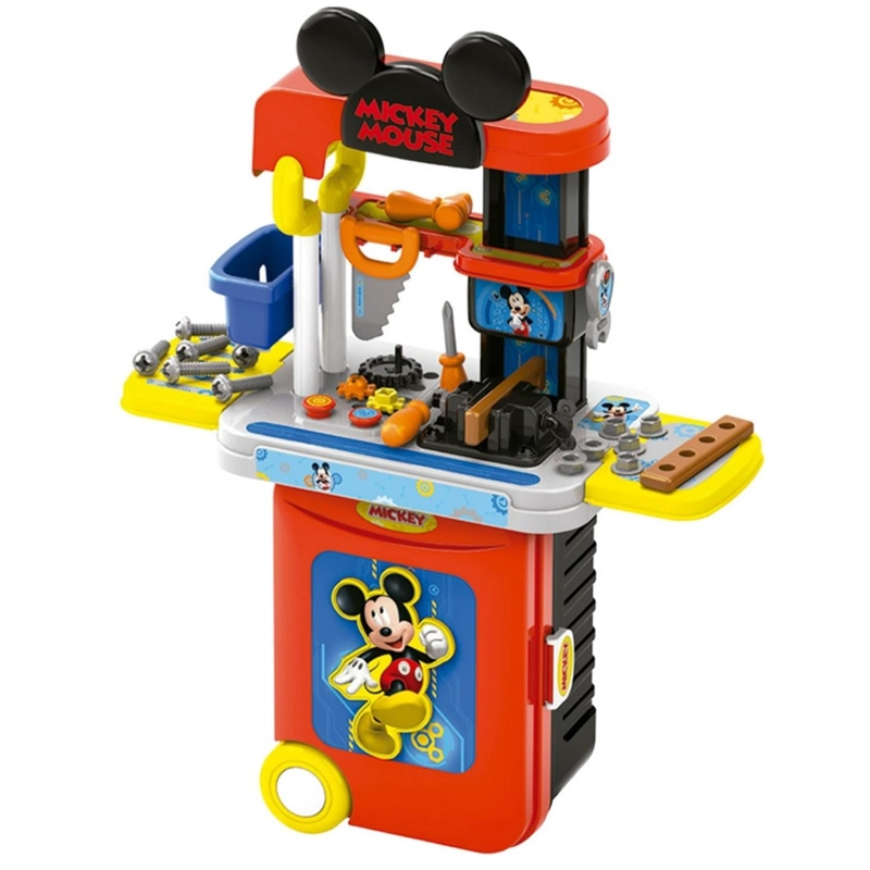 JUGUETE TOTAL CLICK SET MALETA HERRAMIENTAS 23 PIEZAS 3 EN 1 ROJA MICKEY MOUSE - 1