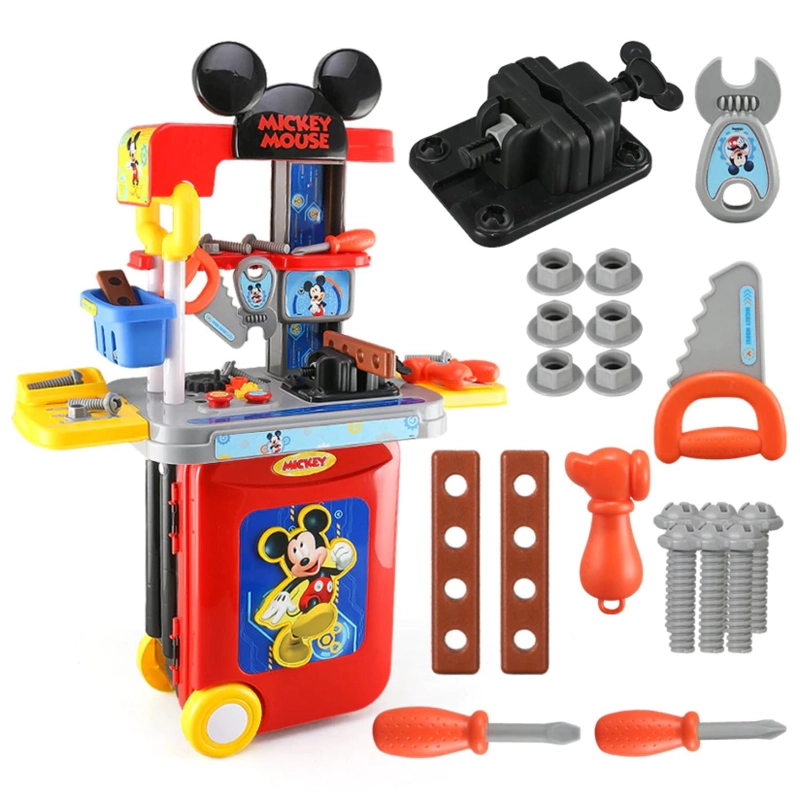 JUGUETE TOTAL CLICK SET MALETA HERRAMIENTAS 23 PIEZAS 3 EN 1 ROJA MICKEY MOUSE - 2
