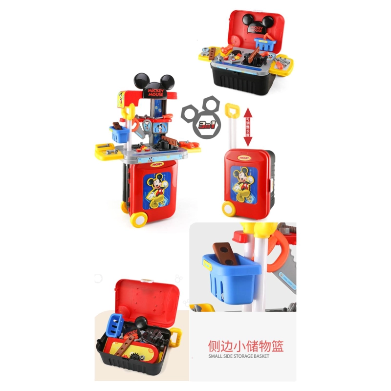 JUGUETE TOTAL CLICK SET MALETA HERRAMIENTAS 23 PIEZAS 3 EN 1 ROJA MICKEY MOUSE - 3
