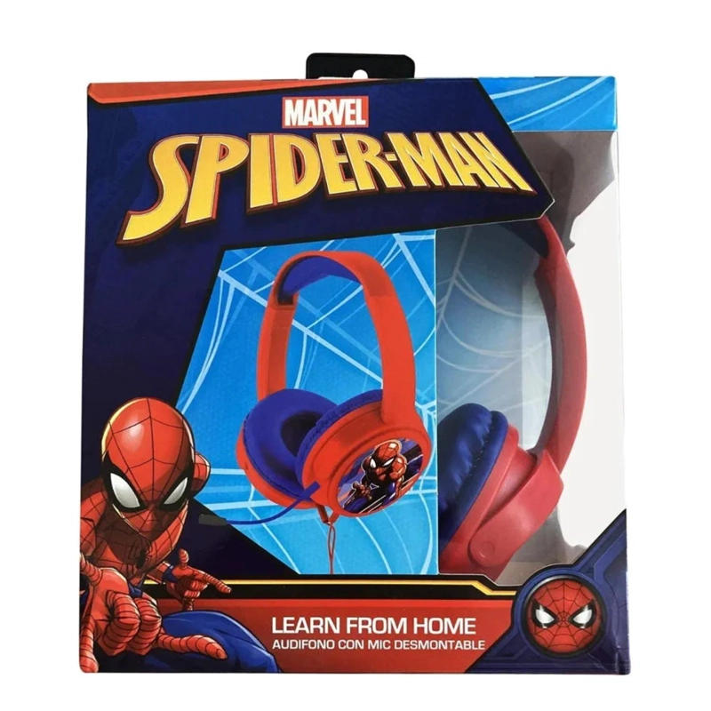 AUDÍFONOS GAMER HEADSET INFANTIL SPIDERMAN ROJO - 3