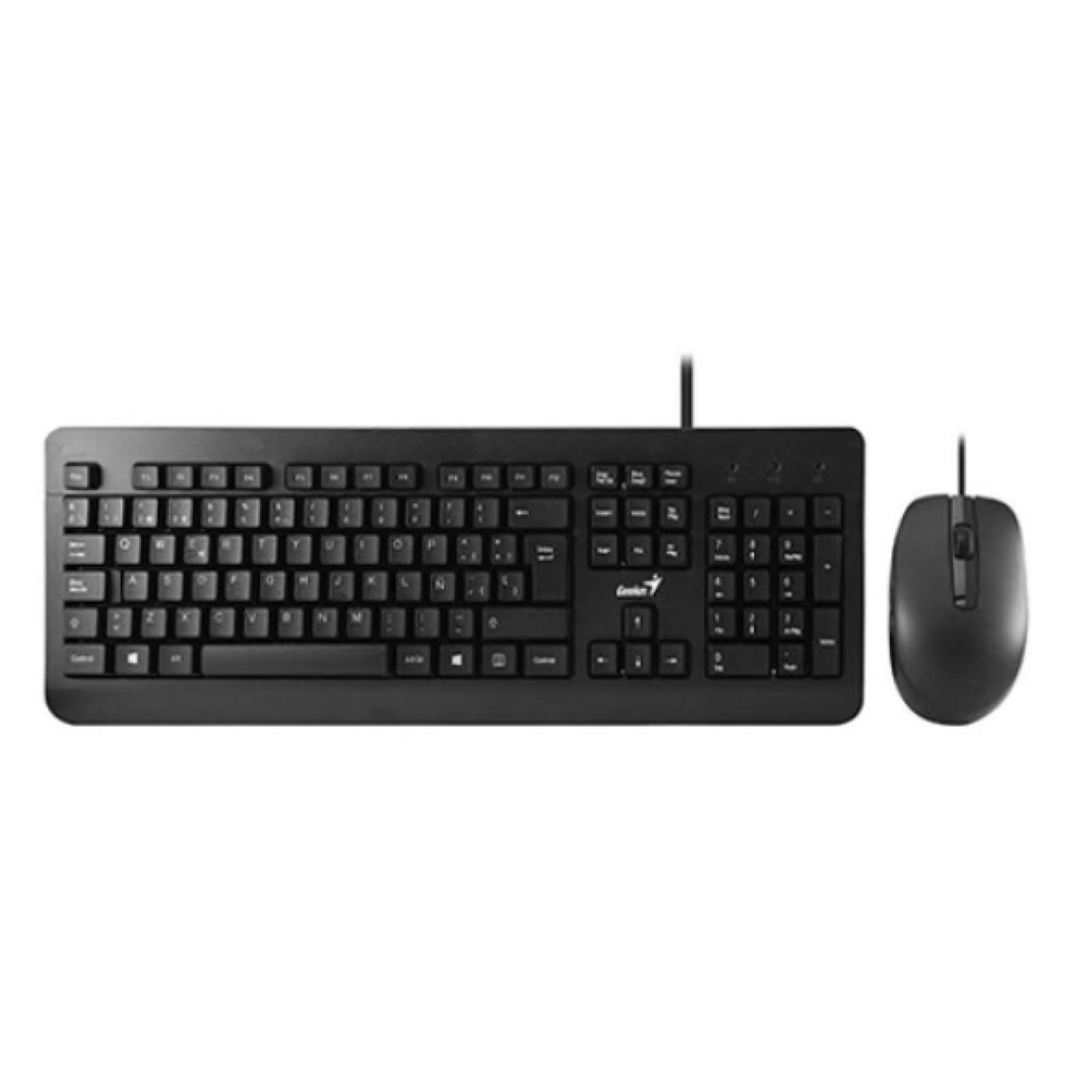 KIT TECLADO Y MOUSE ALAMBRICO USB KM-160 NEGRO GENIUS - 2
