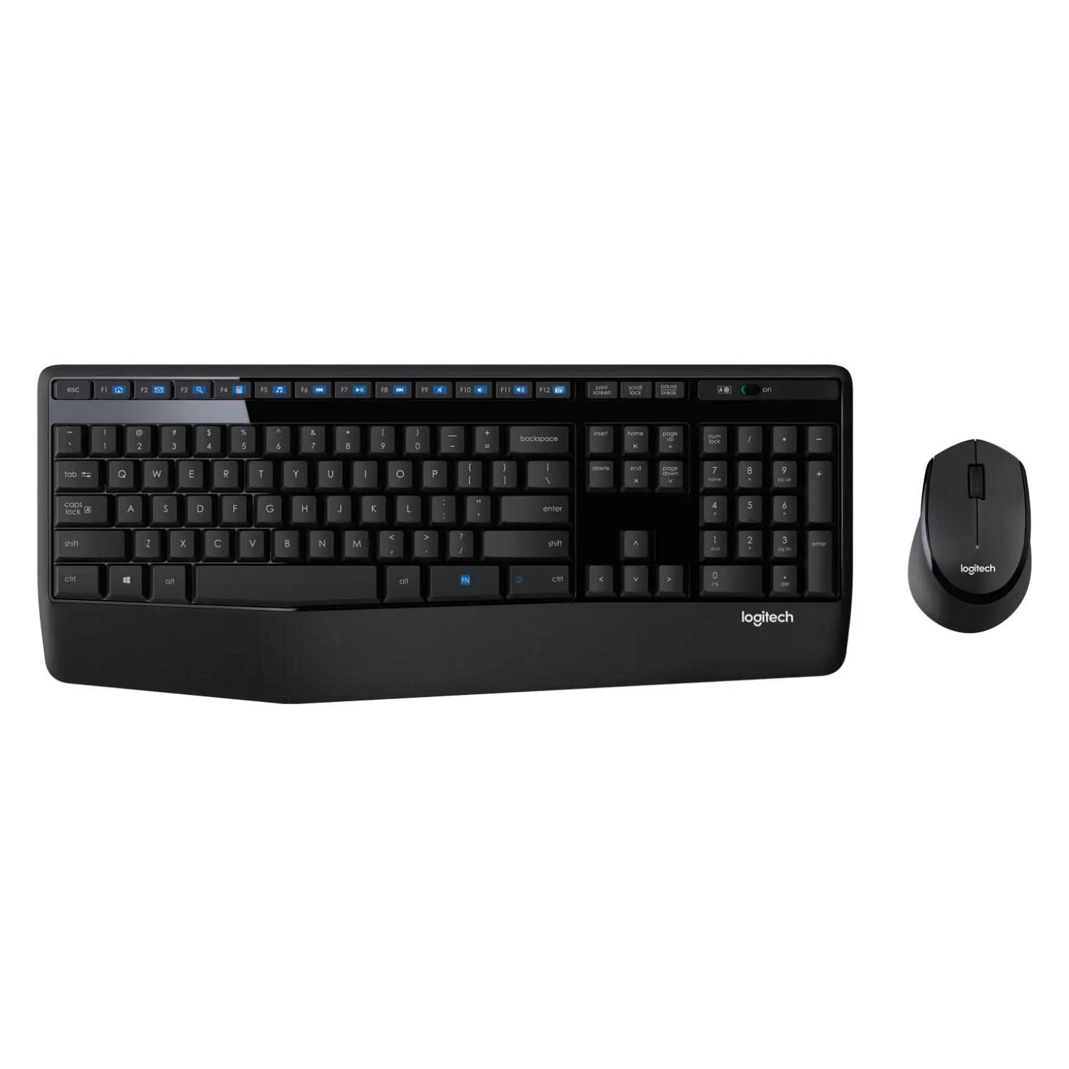 KIT TECLADO Y MOUSE INALAMBRICOS MK345 NEGRO LOGITECH - 1