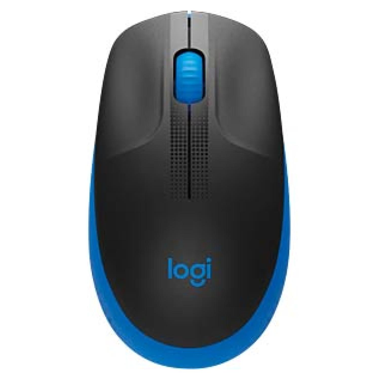 MOUSE INALAMBRICO 3B FULL SIZE M190 NEGRO AZUL LOGITECH - 1