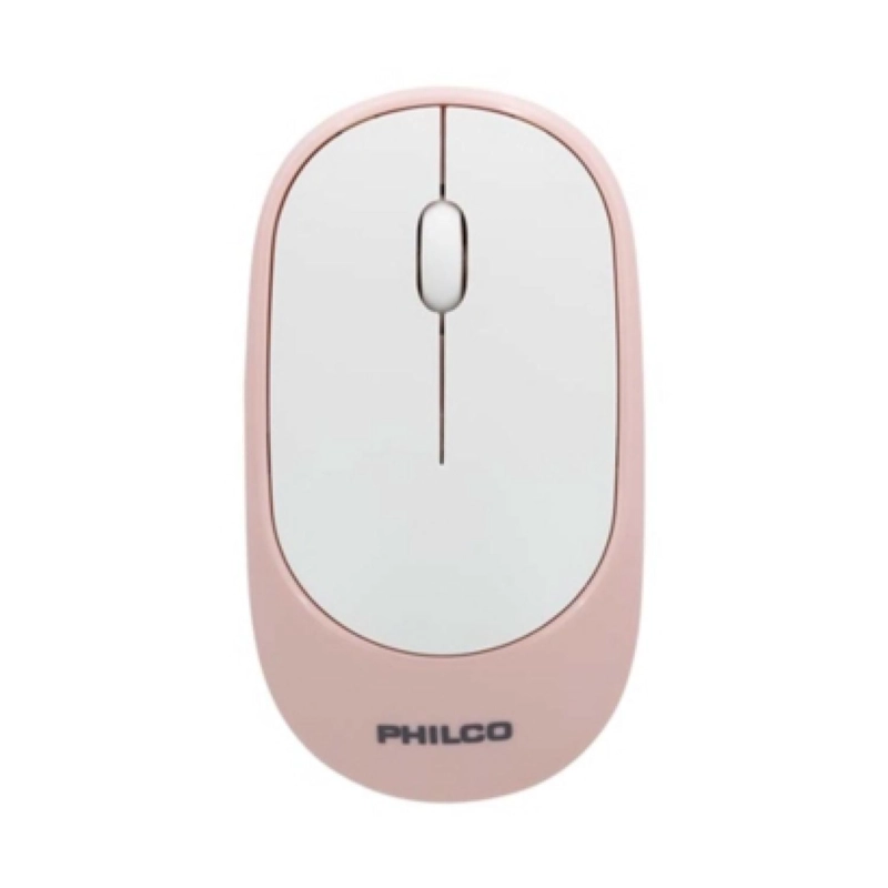 MOUSE INALÁMBRICO PHILCO USB SILENCIOSO 3 BOTONES ROSADO PRO - 1
