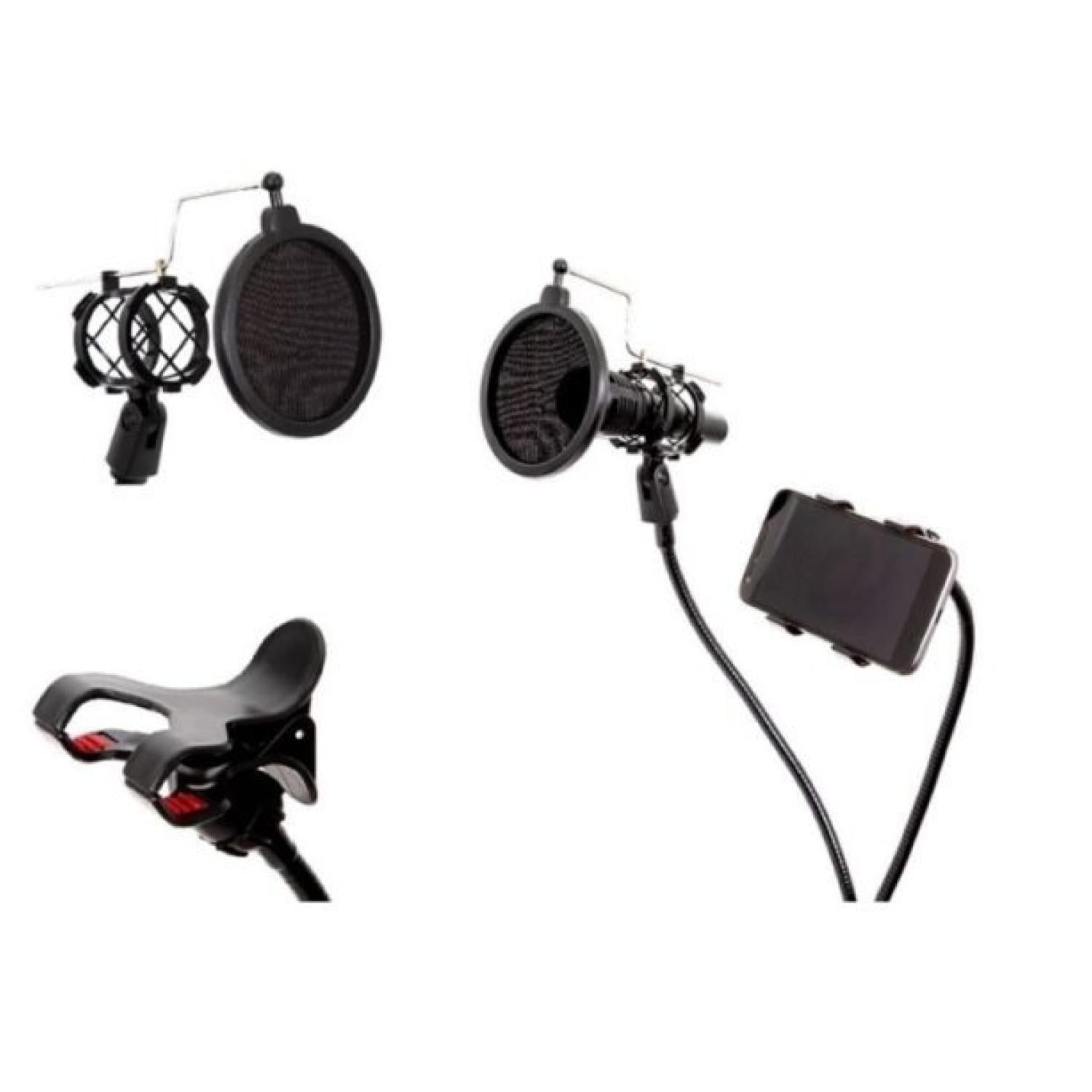 KIT PHILCO GRABACIÓN TELEFONO Y MICRÓFONO NEGRO - 1