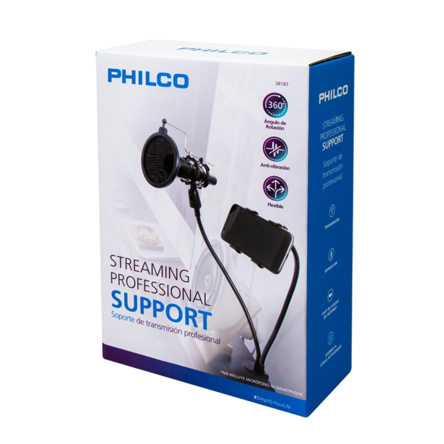 KIT PHILCO GRABACIÓN TELEFONO Y MICRÓFONO NEGRO - 2