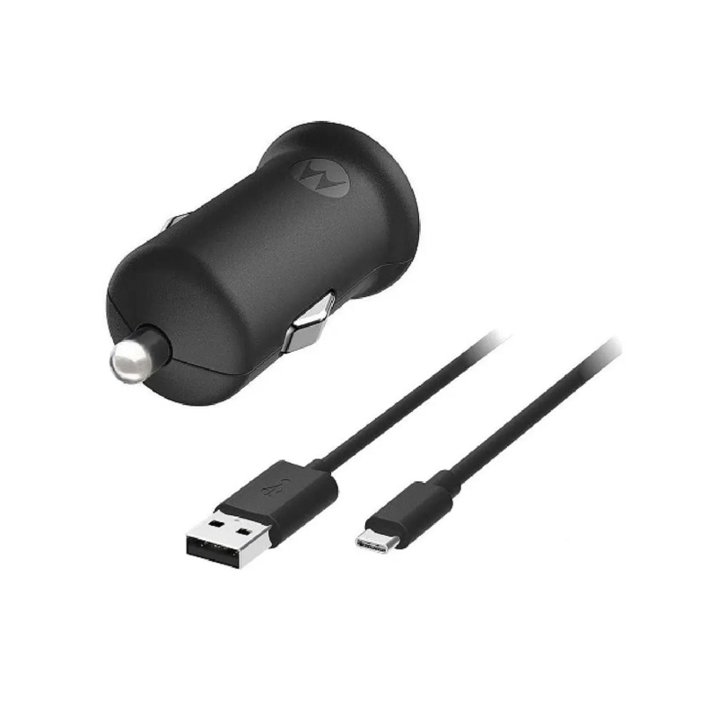 MOTOROLA CARGADOR AUTOMOVIL CARGA TURBO USB TIPO C NEGRO MOTOROLA