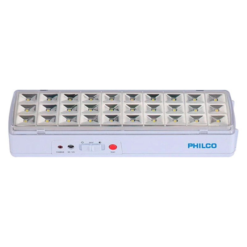 LAMPARA DE EMERGENCIA 30 LED IP20 BLANCO EL-446 PHILCO - 1