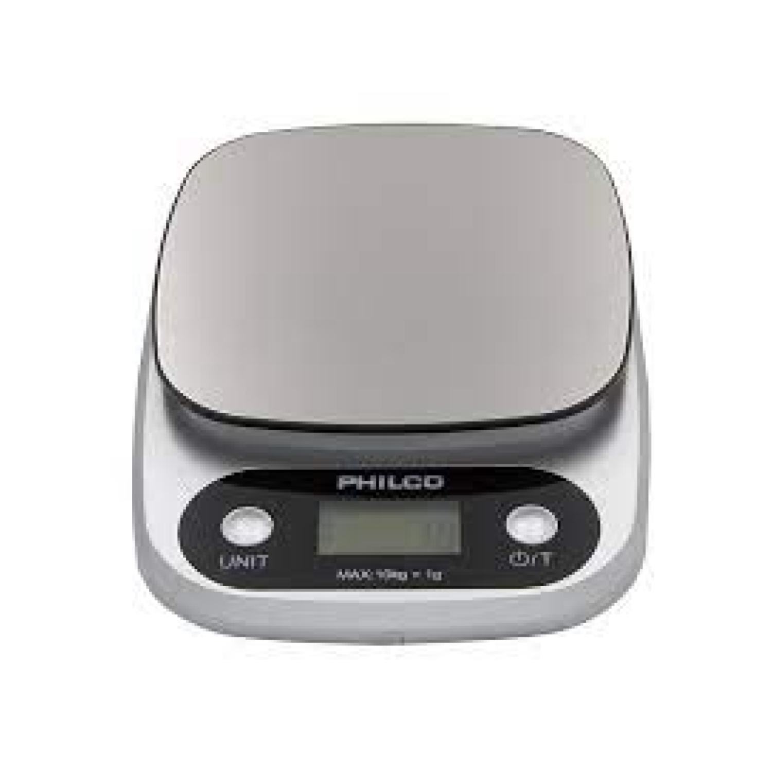 PESA BALANZA DIGITAL DE COCINA 10KG METALICO KS491 PHILCO - 1