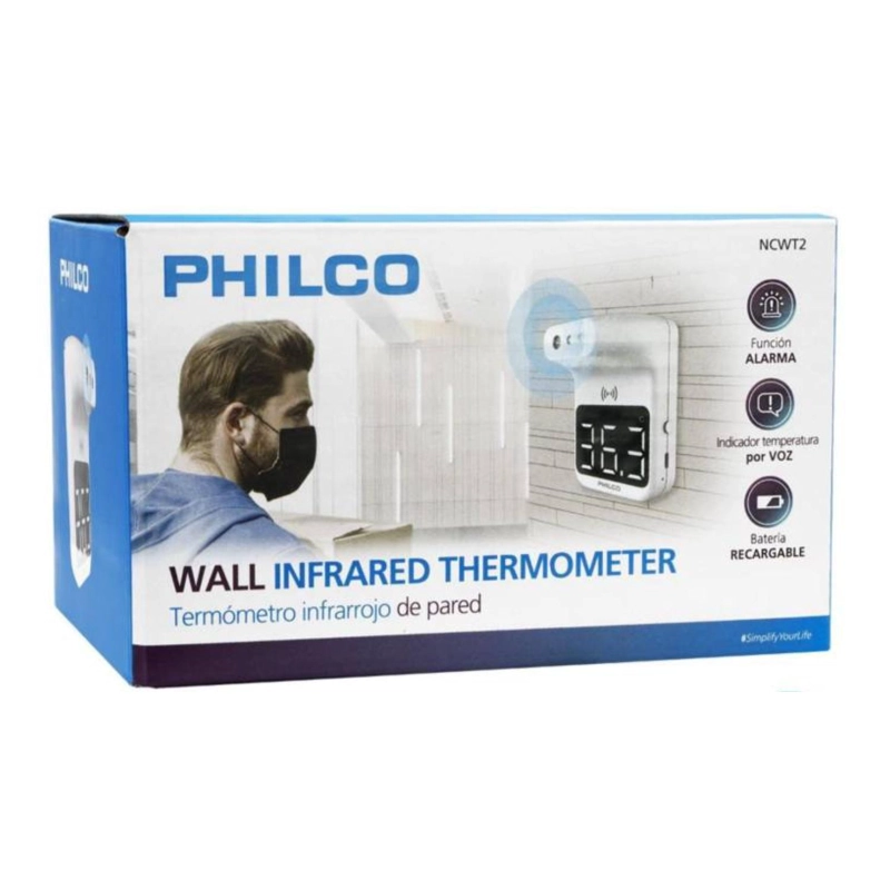 MINI TERMOMETRO INFRARROJO DE PARED BLANCO PHILCO - 2