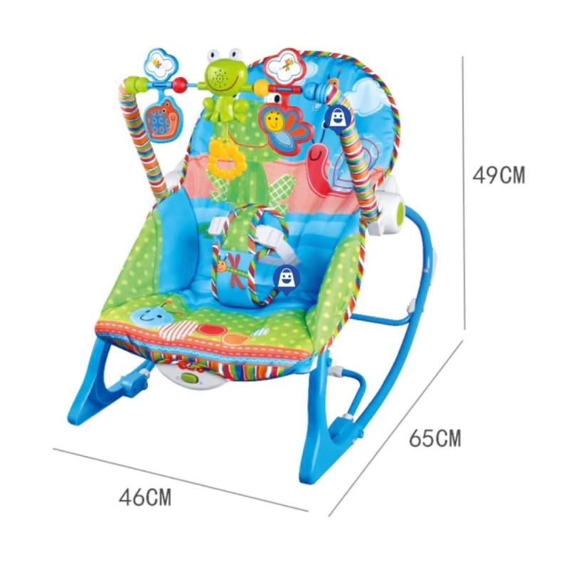 JUEGO DIDÁCTICO TOTAL CLICK SILLA MECEDORA VIBRADORA MUSICAL INFANTIL AZUL - 2
