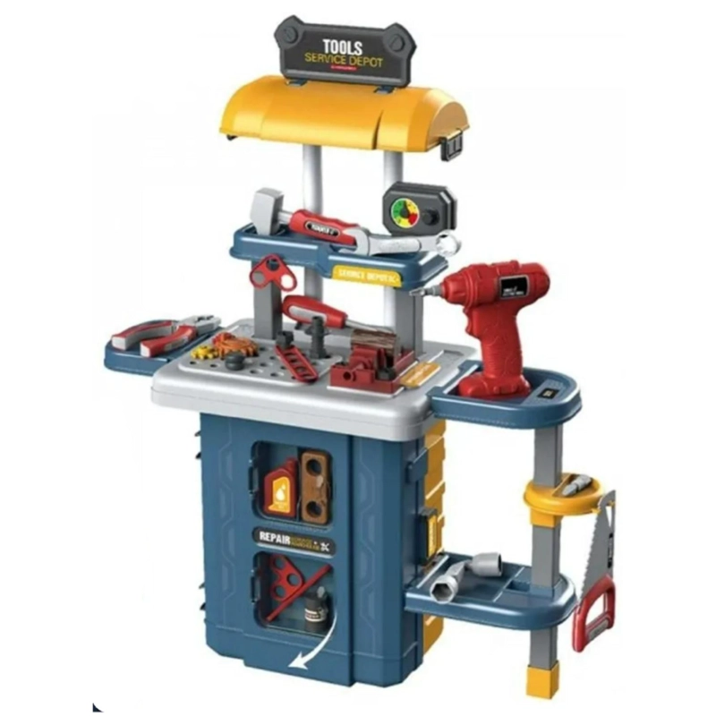 JUGUETE SET MALETA HERRAMIENTAS 46 PIEZAS 3 EN 1 AZUL INFANTIL - 1