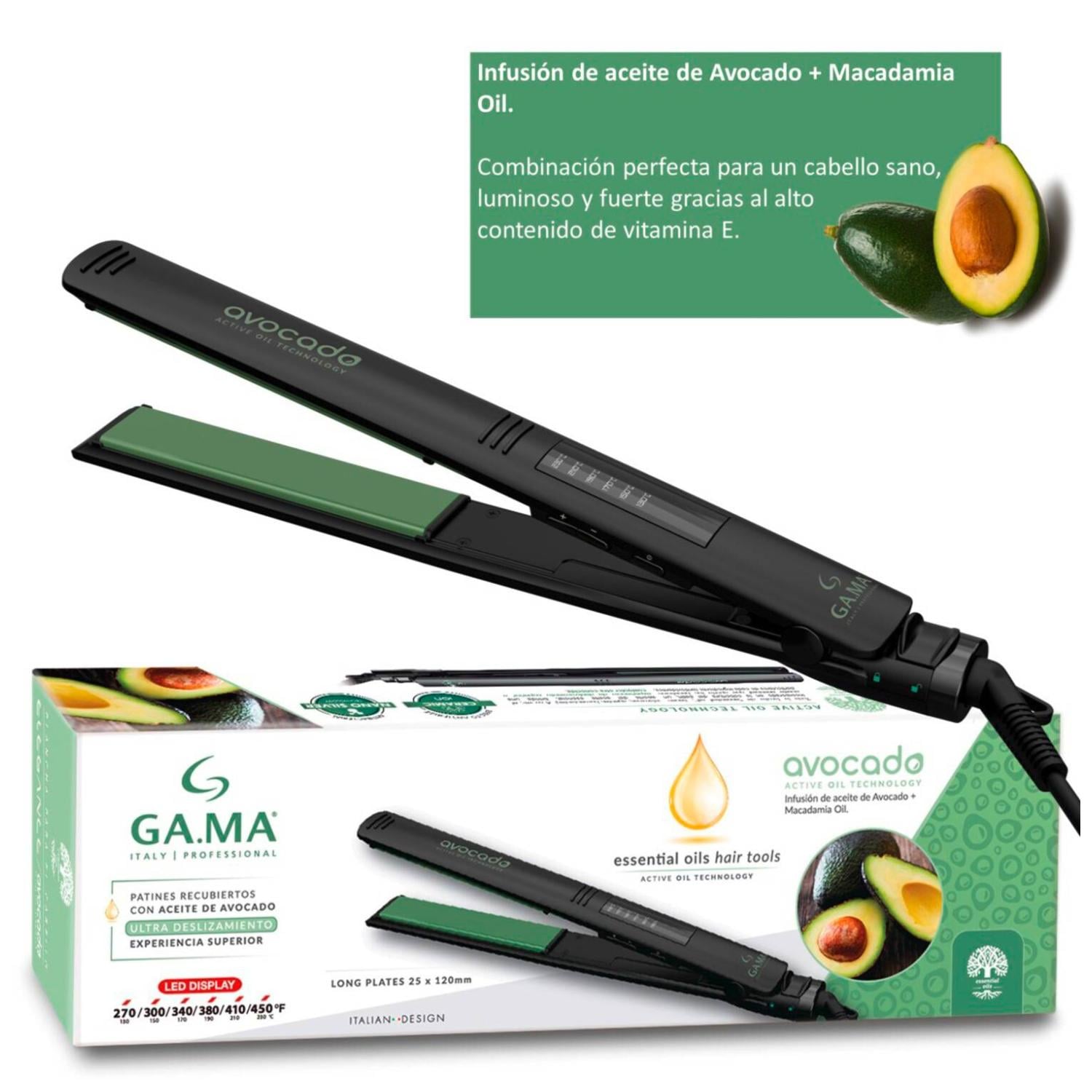 ALISADOR DE CABELLO GAMA 230° CABLE GIRATORIO 100V 240V AVOCADO - 3