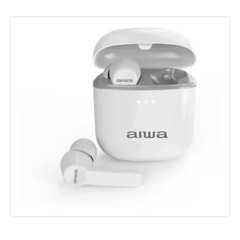 AUDÍFONOS AIWA IN EAR TRUE WIRELESS AW8 RECARGABLES BLUETOOTH BLANCO - 1