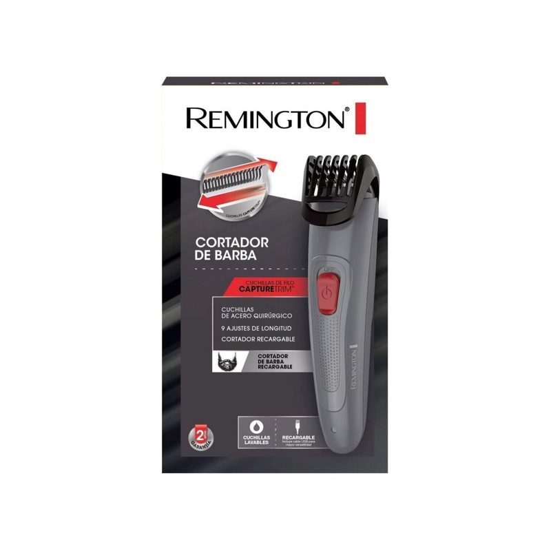 MÁQUINA CORTADORA INALÁMBRICO REMINGTON BARBA RECARGABLE USB GRIS MB08A 2 VELOCIDADES - 3