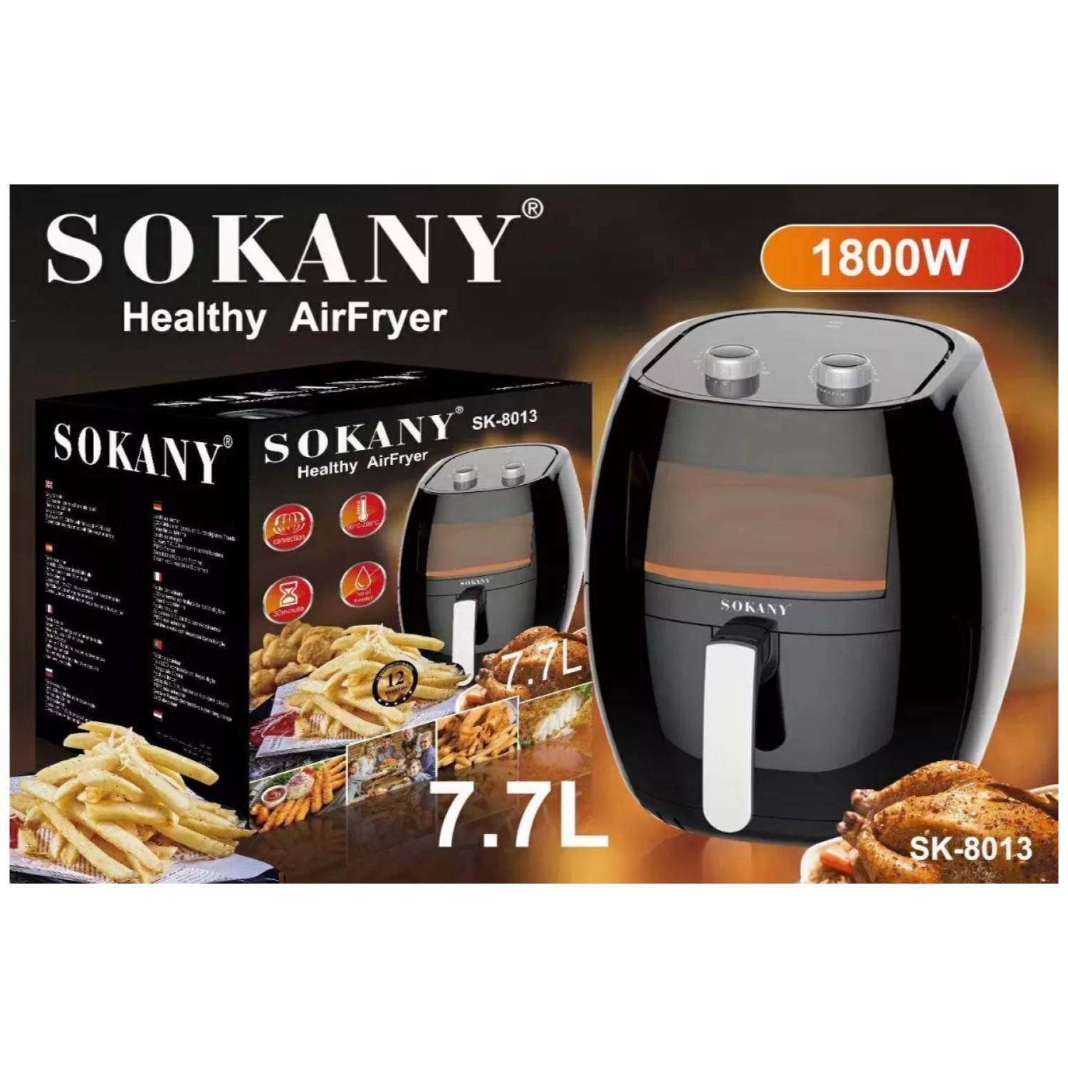 FREIDORA DE AIRE SOKANY AIR FRYER 7.7L 1800W NEGRO SK-8013 - 3
