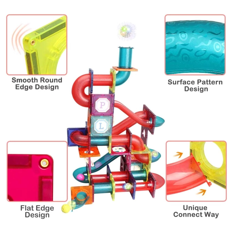 JUGUETE CONSTRUCCION BLOQUES MAGNETICOS 125 PIEZAS COLORES - 2
