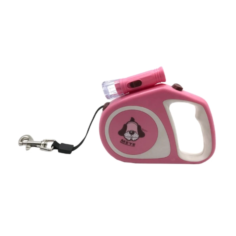 CORREA PERROS CUERDA RETRACTIL 5M LINTERNA PASEO TOTAL CLICK AZUL - 2