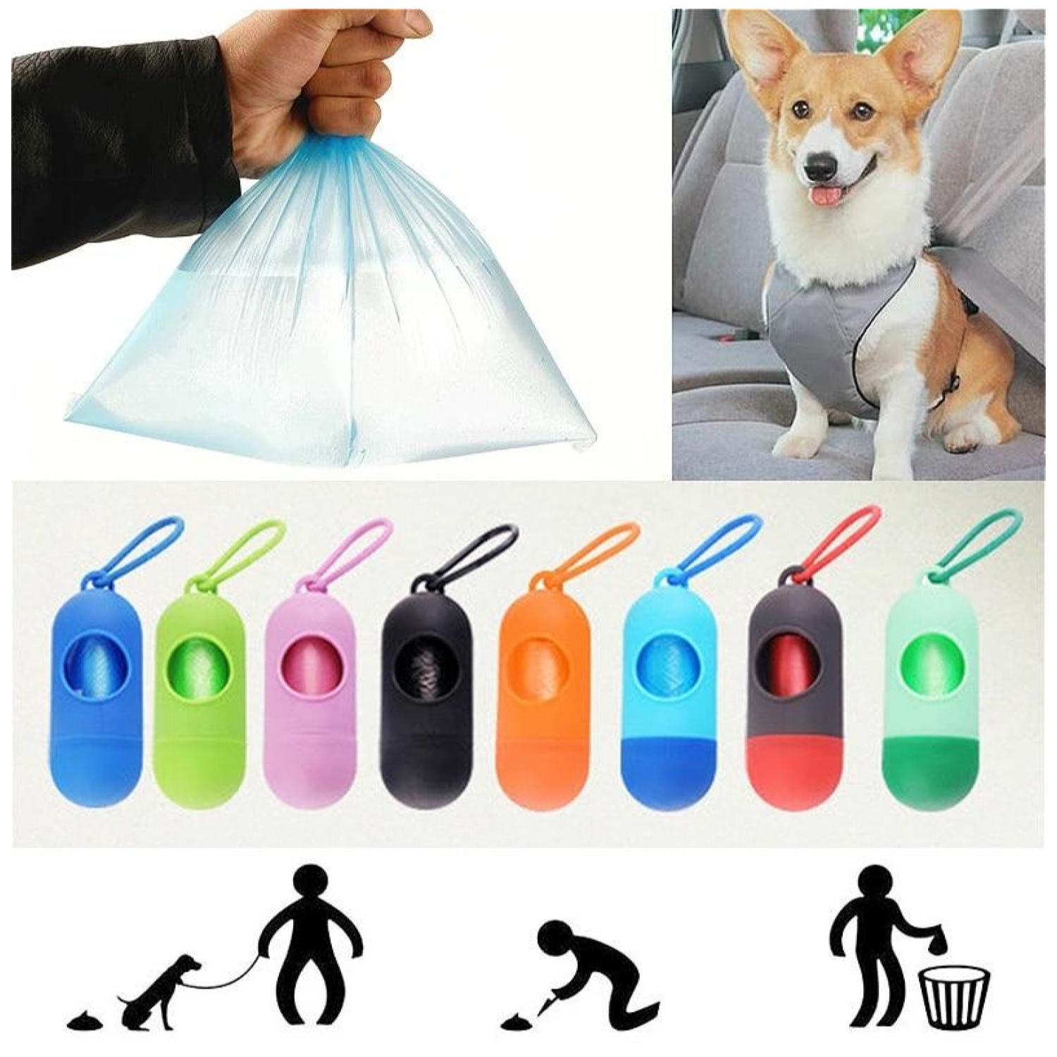 DISPENSADOR TOTAL CLICK BOLSAS DESECHOS FECAS MASCOTAS - 2