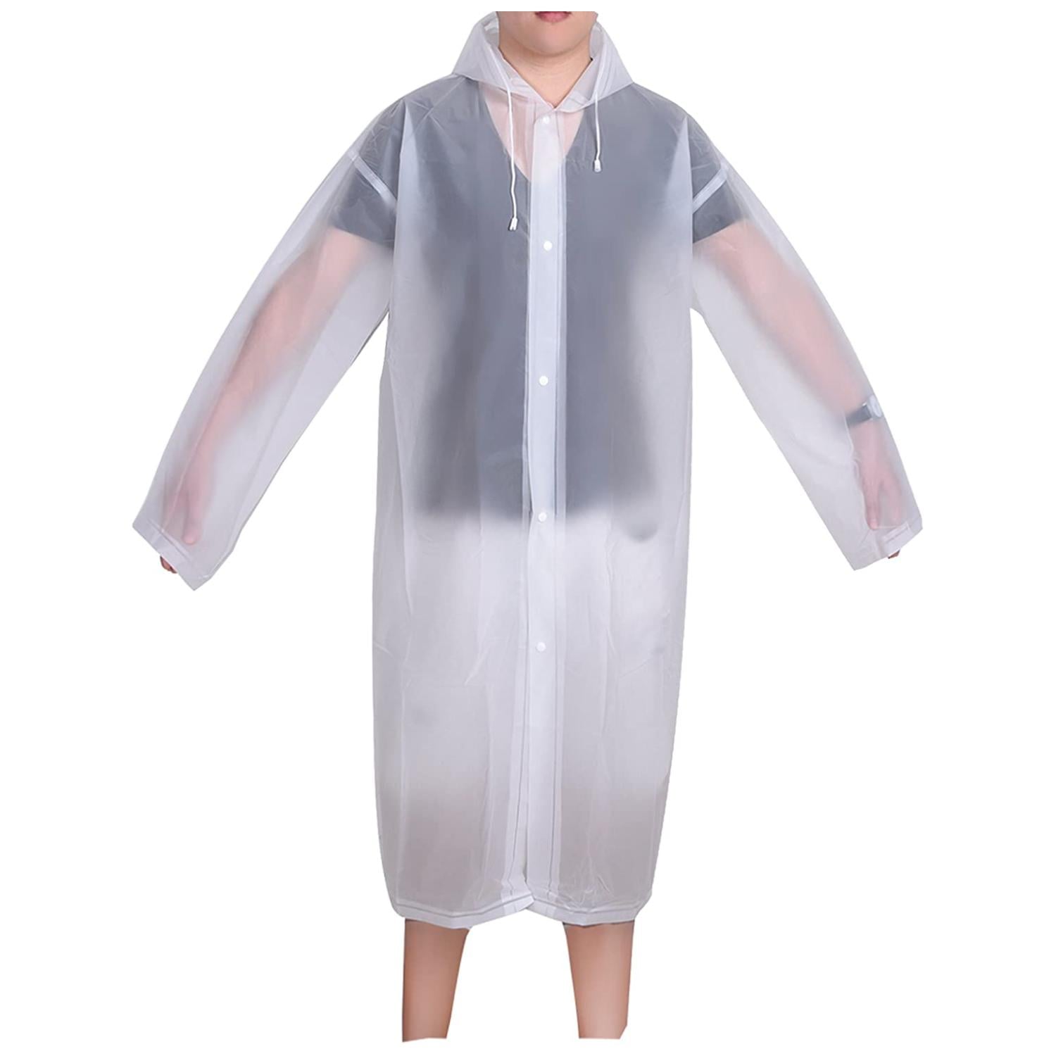 PONCHO IMPERMEABLE CON GORRO PARA LLUVIA TRANSPARENTE - 1