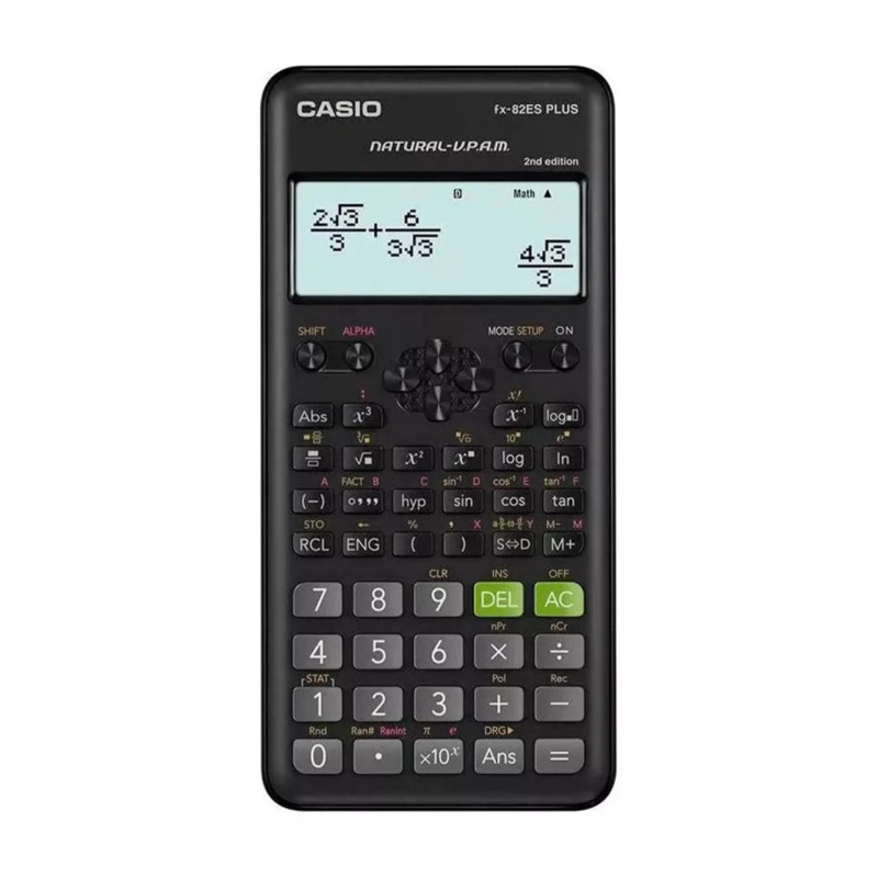 CALCULADORA CASIO NEGRO CIENTIFICA 252 FUNCIONES FX-82ES PLUS - 1