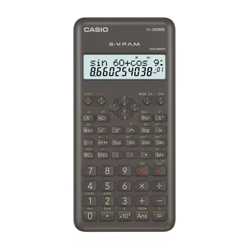 CALCULADORA CASIO NEGRO CIENTIFICA 240 FUNCIONES FX-350MS - 1
