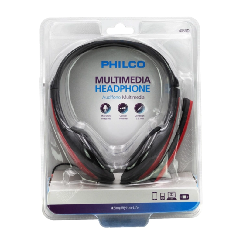 AUDÍFONOS PHILCO HEADSET MULTIMEDIA VIDEOCONFERENCIA CONECTOR JACK 3.5MM - 2