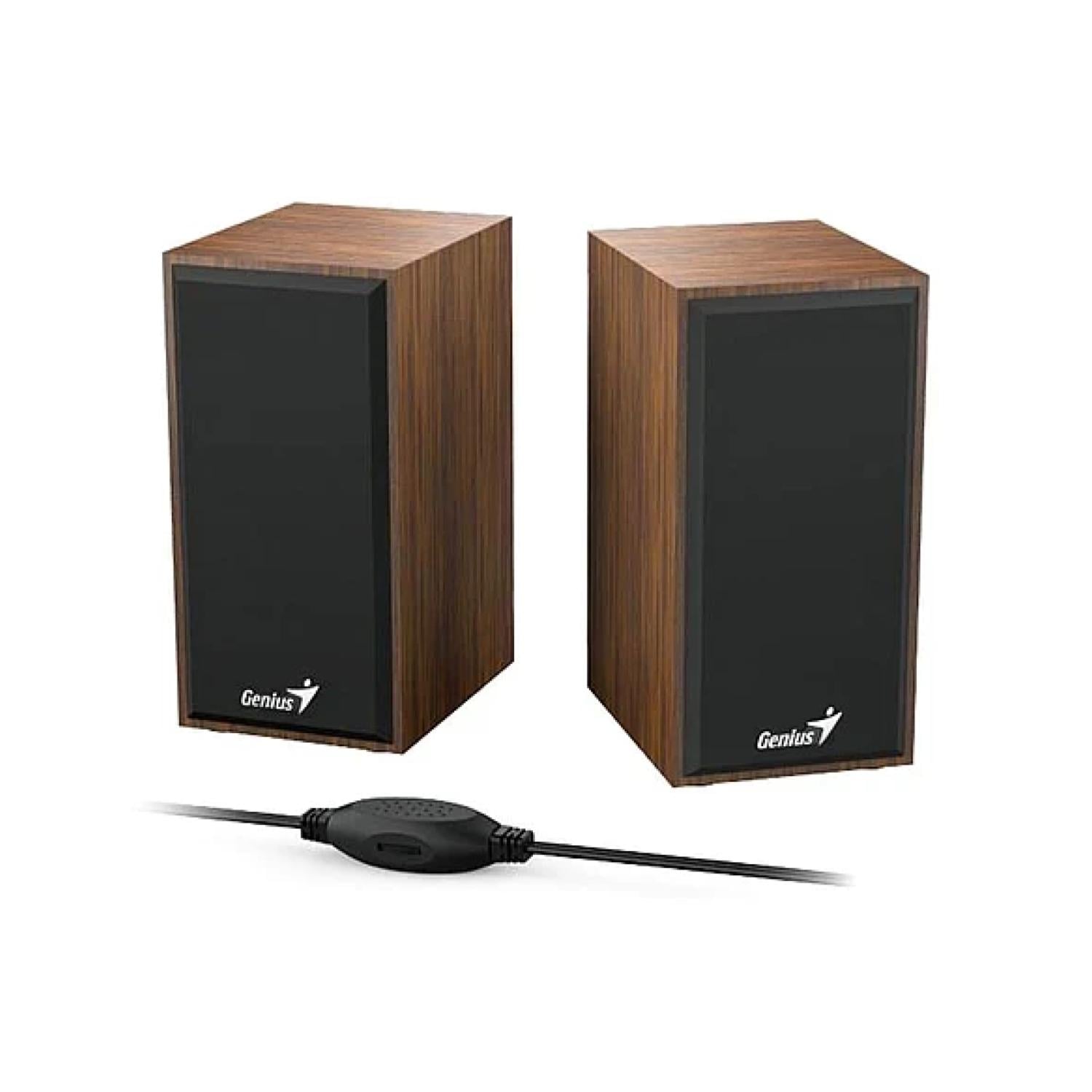 PARLANTES PC 2.0 USB AUX JACK 3.5 6WRMS CAFE SP-HF180 GENIUS - 2