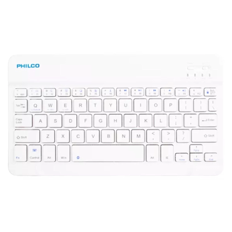 MINI TECLADO INALAMBRICO BLUETOOTH BLANCO B-1001 PHILCO - 1