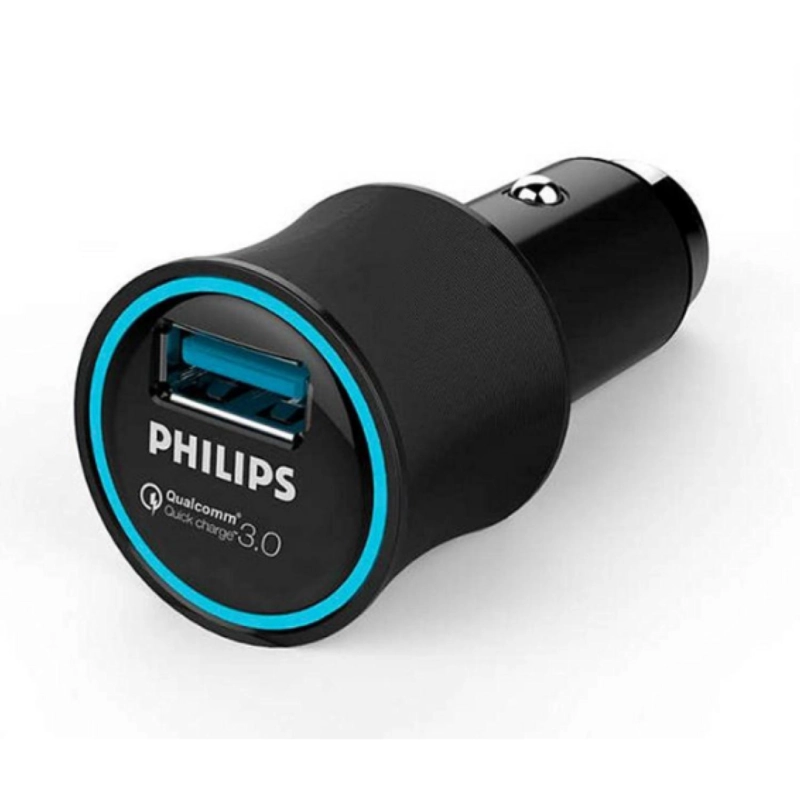 CARGADOR PARA AUTOMOVIL USB 12V 3A NEGRO DLP2552Q PHILIPS - 1