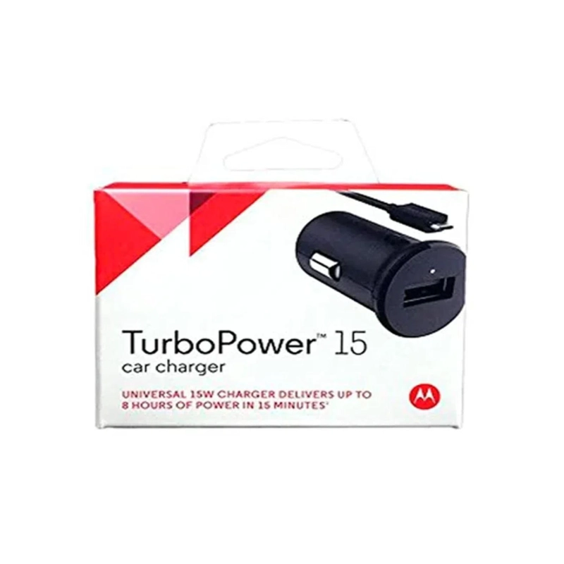 CARGADOR PARA AUTOMOVIL CARGA TURBO MICRO USB NEGRO MOTOROLA - 2