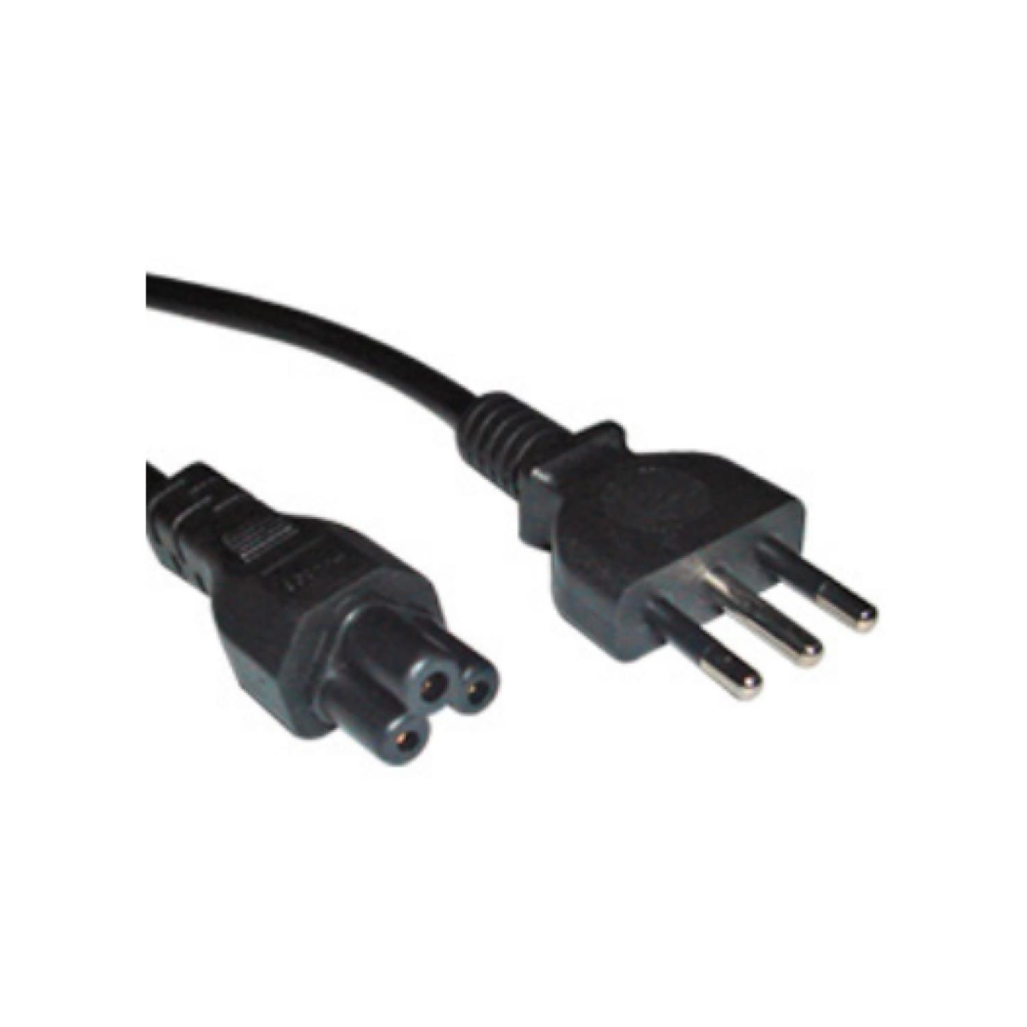 CABLE ALÁMBRICO TOTAL CLICK PODER TIPO TREBOL 1.8 MTS NEGRO - 1