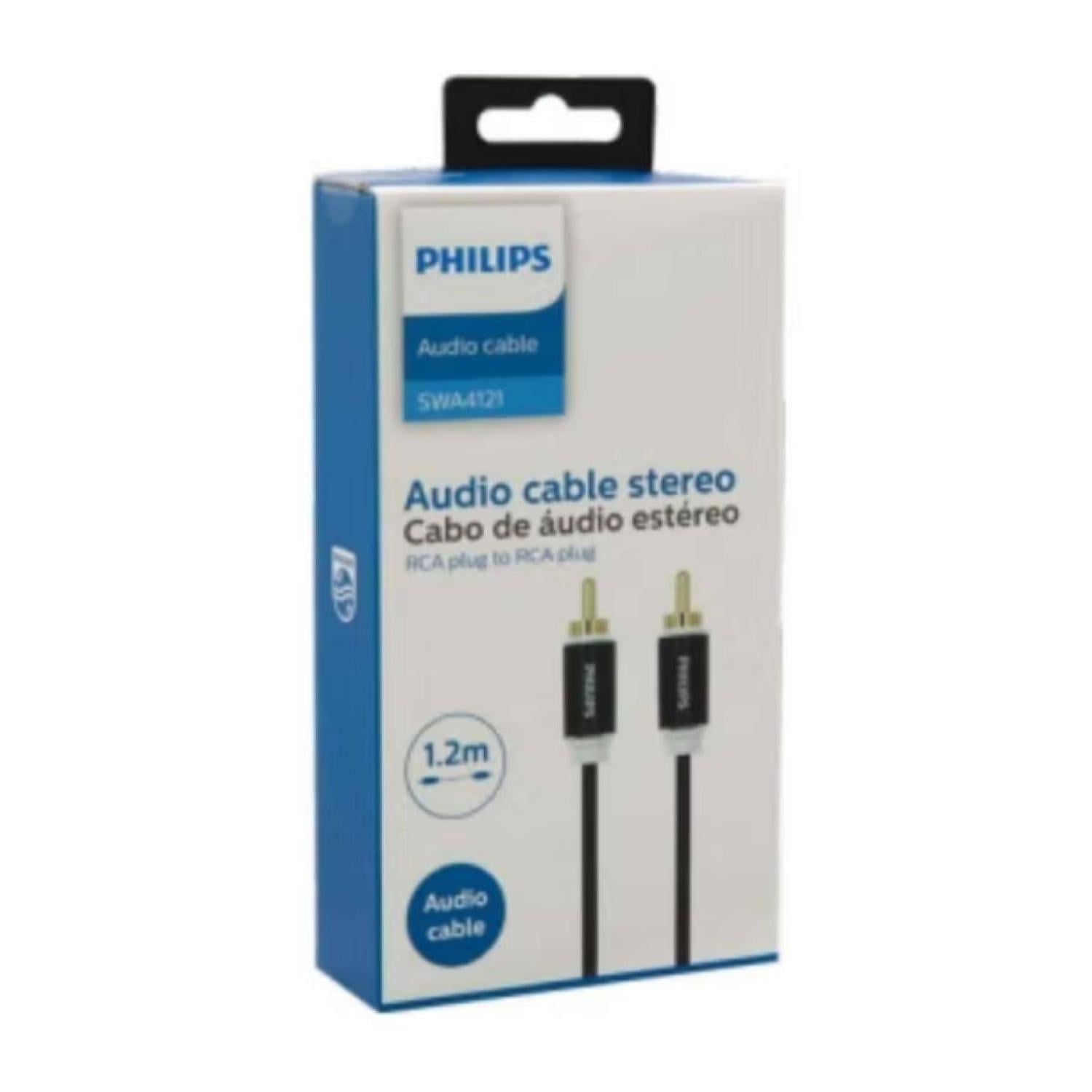 CABLE MINI JACK 3.5MM PHILIPS AUDIO AUXILIAR 1 RCA A 1 RCA PD 1.2MTS - 2