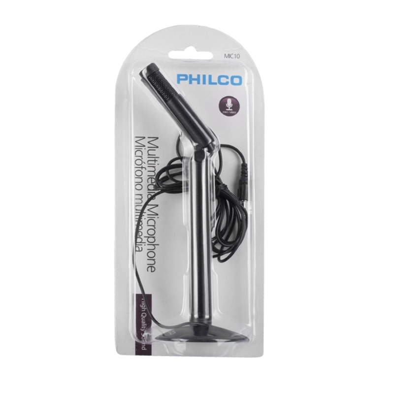 MICRÓFONO PHILCO MULTIMEDIA JACK 3.5 NEGRO MIC-10 - 2