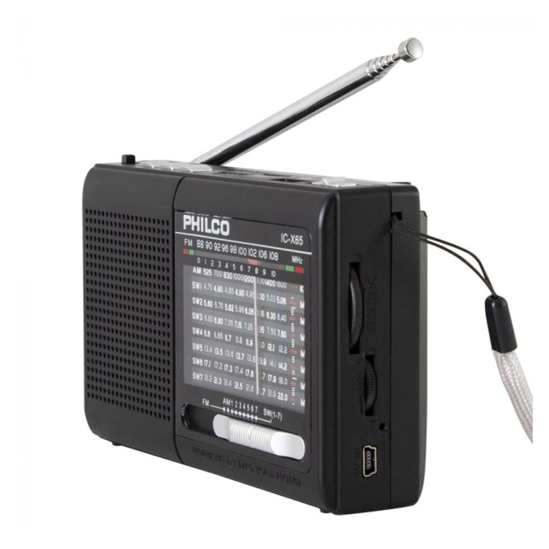 RADIO PHILCO MULTIBANDA CON USB MICRO SD RECARGABLE ICX65 - 1