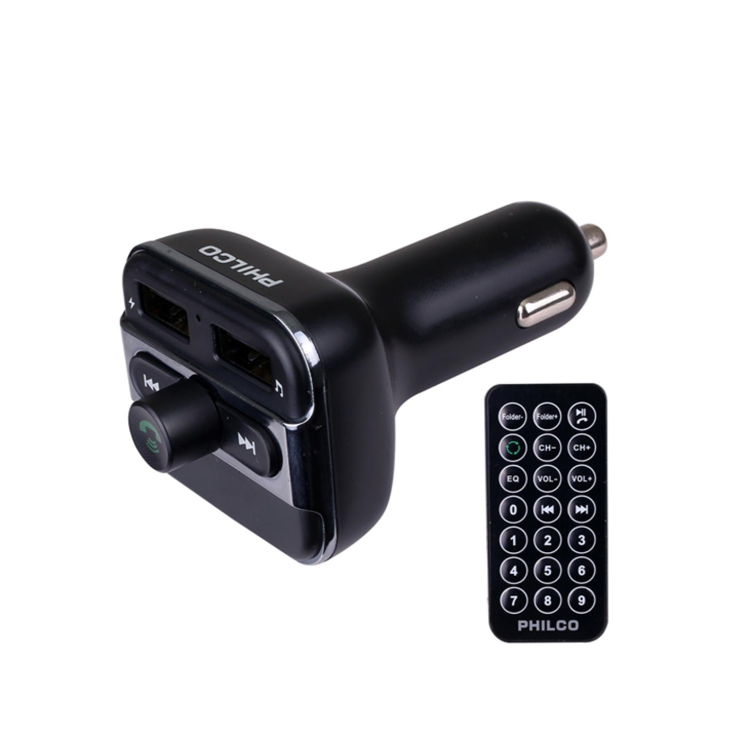 TRANSMISOR BLUETOOTH PHILCO FM SD USB MANOS LIBRES - 1