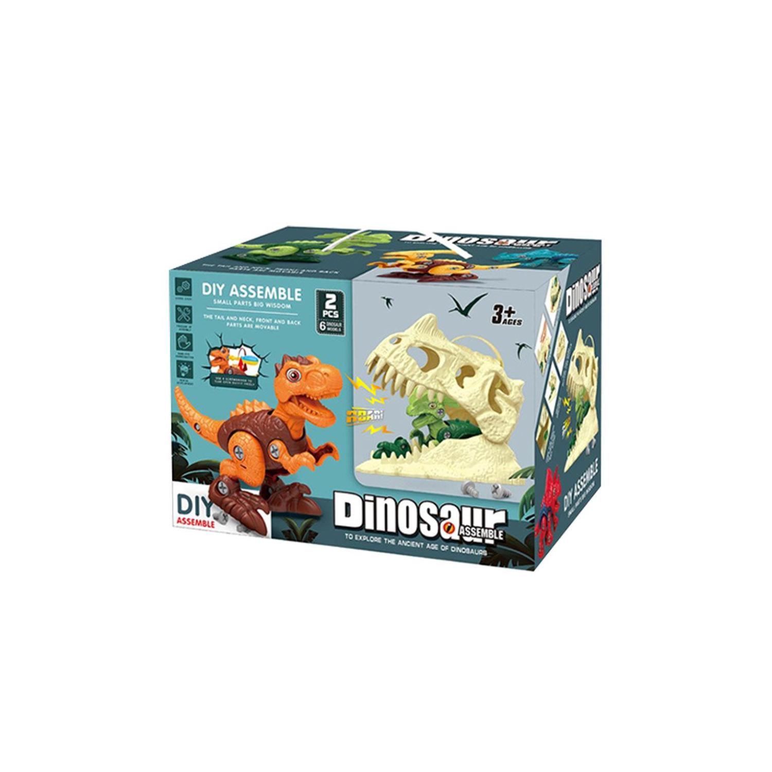JUGUETE TOTAL CLICK SET DINOSAURIOS ARMABLES ACCESORIOS CABEZA CAJA INFANTIL - 4