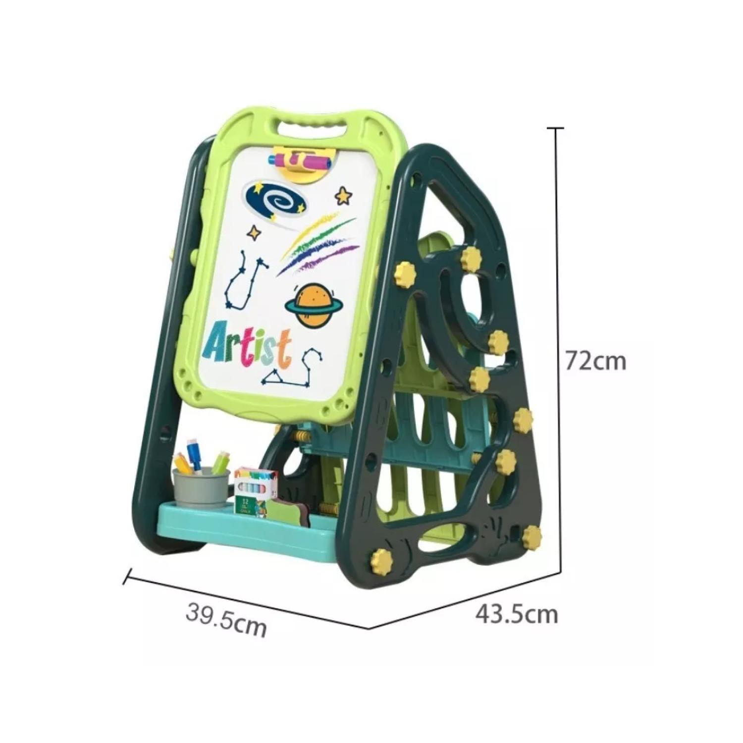 JUGUETE TOTAL CLICK PIZARRA DOBLE REVERSIBLE ACRILICA Y TIZA VERDE - 2