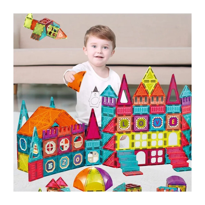 JUGUETE CONSTRUCCION CASTILLO BLOQUES MAGNETICOS 77 PIEZAS COLORES - 3
